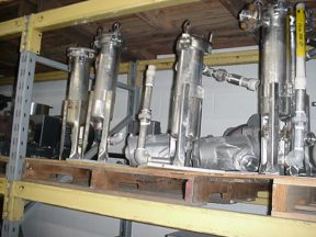 5" DIAMETER X 17"" HIGH SS INLINE BASKET FILTERS (5)"