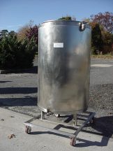 200 GAL. B&G SS JACKETED/INSULATED VERTICAL TANK, PORTABLE