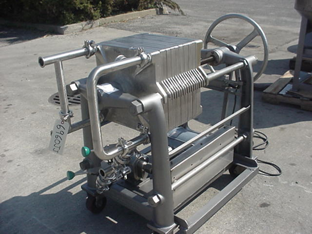 Stainless Steel Filter Press, Air Pump, 16-Filter