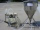 TWO SPOUT TABLETOP PISTON FILLER WITH HOPPER
