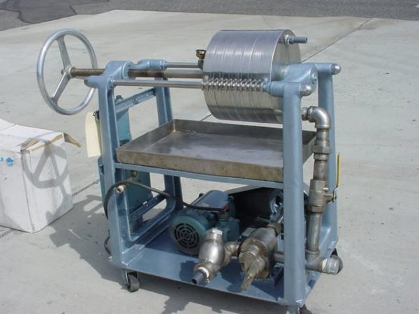ERTEL 2HS 12" DIAMETER SS FILTER PRESS, With Pump, XP