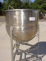 50 GALLON STAINLESS STEEL JACKETED KETTLE, PORTABLE