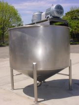 800 GALLON SS VERTICAL MIX TANK, 15 HP TURBINE