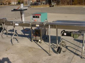 ENERCON CAP INDUCTION SEALER WITH 10' LONG CONVEYOR