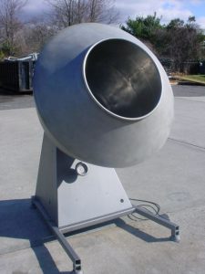 STOKES 48" DIAMETER STAINLESS STEEL COATING PAN, Vari Speed