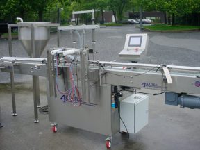 ACCUTEK AVF-16 DUAL PISTON AUTOMATIC  FILLING MACHINE, ALL STAINLESS STEEL