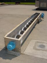11" DIAMETER X 10' LONG STAINLESS STEEL MOTORIZED SCREW CONVEYOR