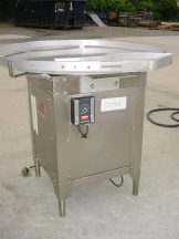 36" DIAMETER GARVEY ROTARY STAINLESS UNSCRAMBLING/ACCUMULATING TABLE