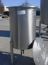 60 GALLON B & G STAINLESS STEEL PRESSURE TANK, CONE BOTTOM