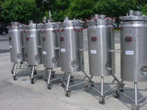 50 GALLON LEE TYPE 316L SS JACKETED VACUUM SANITARY TANKS