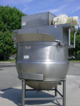 350 GALLON B. H. HUBBERT STAINLESS STEEL DOUBLE MOTION KETTLE, 125 PSI
