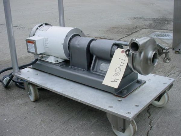 TRI-CLOVER 2" X 1-1/2" STAINLESS SANITARY CENTRIFUGAL PUMP, PORTABLE