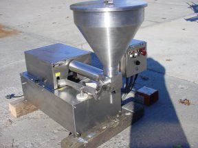 FILLING EQUIPMENT COMPANY SINGLE PISTON TABLETOP FILLER, ALL STAINLESS STEEL