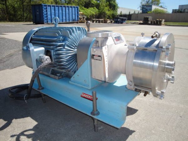 GREERCO W750H STAINLESS INLINE COLLOID MILL, 20 HP, XP