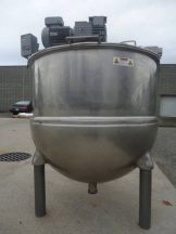 200 GALLON GROEN STAINLESS STEEL SCRAPER AGITATED KETTLE, 100  PSI JACKET