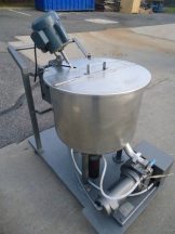 APPROX. 30 GALLON STAINLESS STEEL PORTABLE TANK WITH ZENITH PUMP