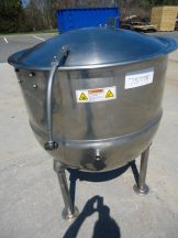 80 GALLON GROEN STAINLESS STEEL JACKETED HEMISPHERICAL KETTLE-