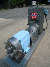 WAUKESHA MODEL 30 STAINLESS STEEL POSITIVE DISPLACEMENT PUMP, 2 HP VARIABLE DRIVE