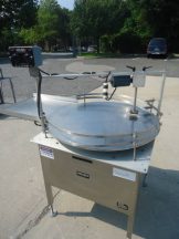 36 IN. KALISH STAINLESS STEEL ROTARY UNSCRAMBLING-ACCUMULATING SHELF
