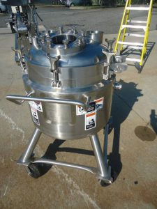 65 LITER WALKER JACKETED SANITARY PRESSURE VESSEL, 316L STAINLESS STEEL