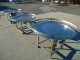 48 IN. STAINLESS STEEL ROTARY UNSCRAMBLING-ACCUMULATING TABLES, SS BASE (4)
