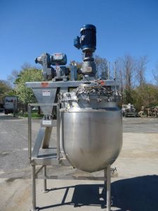 150 GALLON GIFFORD WOOD "AGI-MIXER" TRIPLE MOTION KETTLE, 316 STAINLESS STEEL