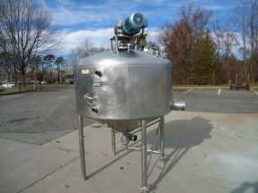 400 GALLON INDUSTRIES DACIER SCRAPER AGITATED CONE JACKETED VESSEL