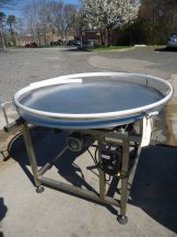 48 IN. DIAMETER KETAN STAINLESS STEEL ROTARY UNSCRAMBLING/ACCUMULATING TABLE, VARIABLE SPEED--