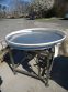 48 IN. DIAMETER KETAN STAINLESS STEEL ROTARY UNSCRAMBLING/ACCUMULATING TABLE, VARIABLE SPEED--