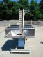 HOPPMANN INCLINED CLEATED BELT FEEDER/ELEVATOR WITH HOPPER