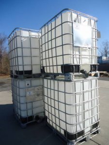 330 GALLON "TOTE" POLY STACKABLE TANKS, (6)