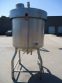 225 GALLON CREPACO STAINLESS STEEL JACKETED VERTICAL TANK, CONE BOTTOM