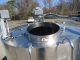 800 GALLON STAINLESS STEEL JACKETED CLOSED AGITATED TANK, CONE BOTTOM