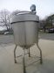225 GALLON CREPACO STAINLESS STEEL JACKETED VERTICAL MIX TANK, CONE BOTTOM