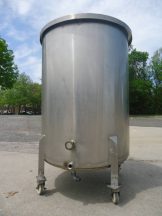 125 GALLON CREAM CITY BOILER COMPANY STAINLESS PORTABLE TANK, JACKETED BOTTOM