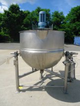 150 GALLON 316 STAINLESS STEEL TILT KETLE WITH SCRAPER AGITATION, 125PSI JACKET