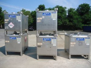 350 Gallon Custom Metalcraft/Transtore stainless totes, (5)