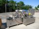 MODERN PACKAGING THREE LANE CUP FILLER/SEALER/LIDDER , STAINLESS STEEL