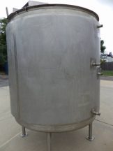 1,250 Gallon B & G 316 Stainless Steel Vertical Jacketed Tank, 60 PSIG Jacket