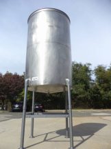 500 Gallon Stainless Steel Vertical Tank, Cone Bottom