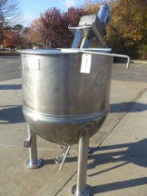 200 Gallon Lee 316 Stainless Steel Scraper Agitated Kettle, 100 PSI Jacket