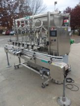 Inline Filling Systems Six Spout Servo Positive Displacement Filler