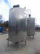 2,000 Gallon Cherry Burrell Vertical Sanitary Agitated Tank
