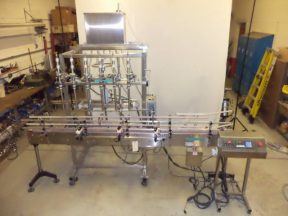 Inline Filling System Six Head Time/Gravity Auto Straight line Filling Machine