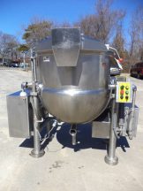 100 gallon Cleveland Range 316SS Cook/Chill Horizontal Agitator Tilt Kettle, 100 PSI jacket-