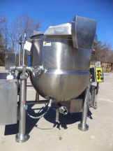 100 gallon Cleveland Range 316SS Cook/Chill Horizontal Agitator Tilt Kettle, 100 PSI jacket