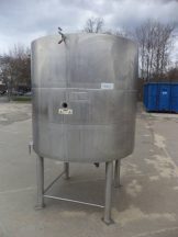 500 Gallon Lee 316 Stainless Steel Hemispheric Internal Kettle, 90 PSI Jacket