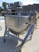 200 Gallon Lee 316 Stainless Steel Jacketed Scraper Kettle, 125 PSI Jacket-