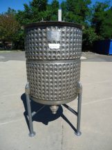 225 Gallon Willflow Stainless Steel Dimple Jacket Tank, 50 PSI Jacket