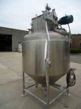 500 Gallon Stainless Steel Scraper Agitated Vacuum Kettle, 100 psi jacket, CE rated